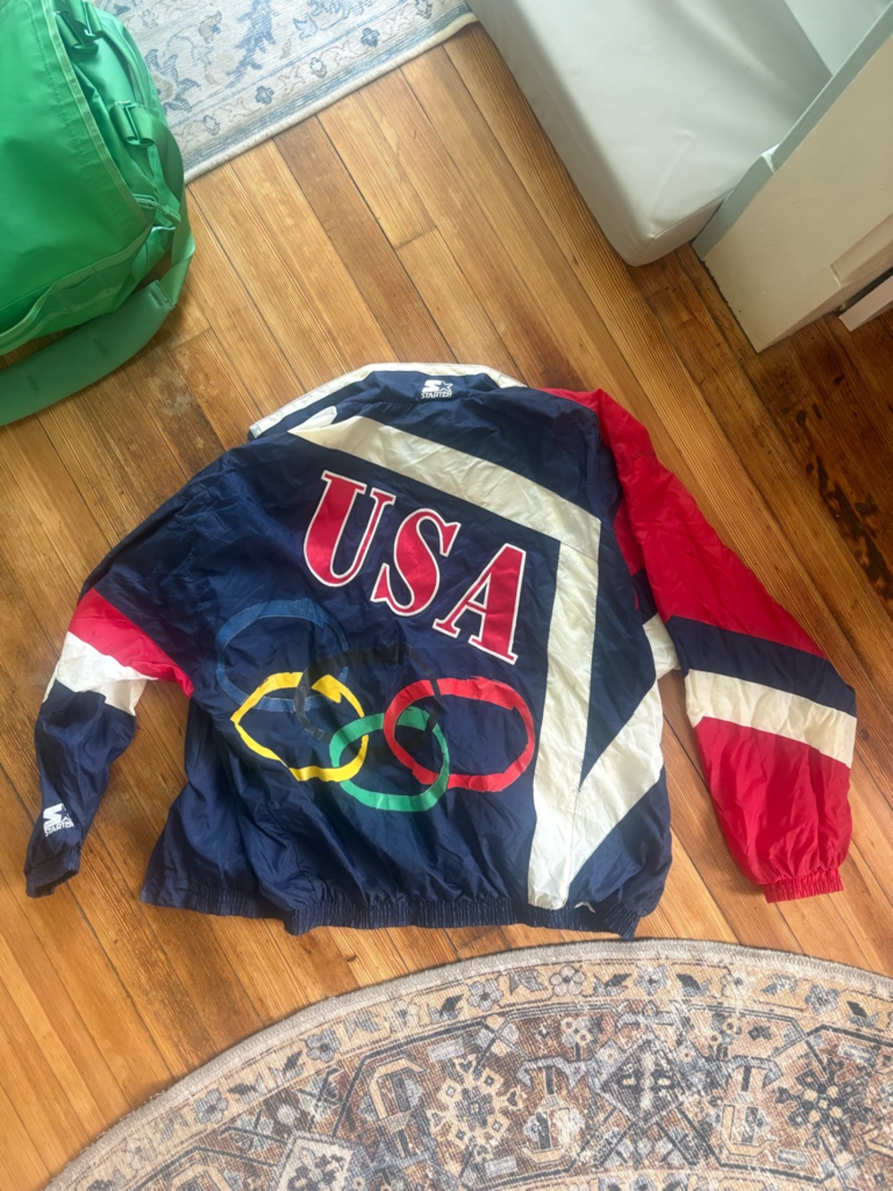 Vintage 1990’s STARTER USA Olympic Windbreaker Zip Jacket